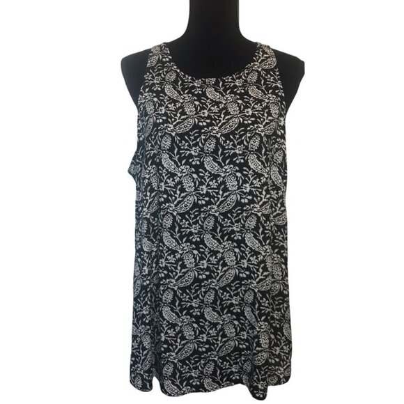 Old Navy Sleeveless Tank Tunic in Black/White  - Size XL - Picture 1 of 4